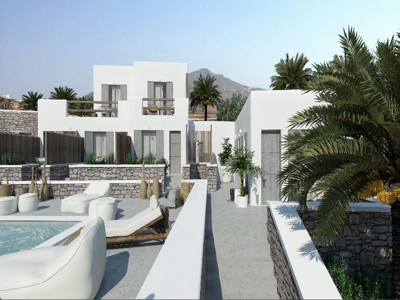 Mykonos Waves Beach House & Suites Ornos  Esterno foto